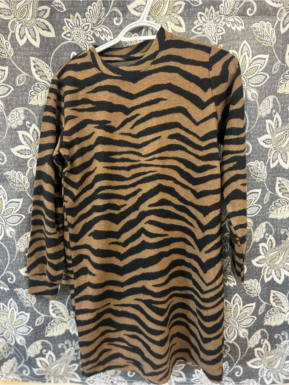 Brown and Black Zebra Print Sweater Dress NEW with Tags XS - Picture 1 of 6